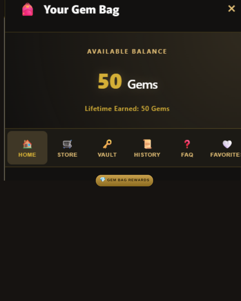 Earn Gems on Every Purchase