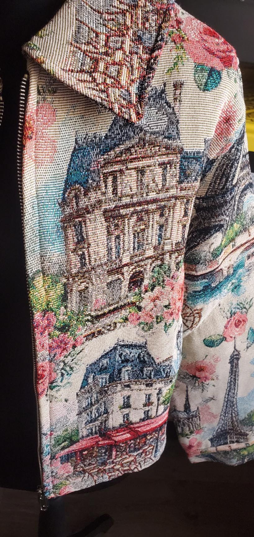 Women's Jacket Tapestry Floral Cotton Blend Cottagecore