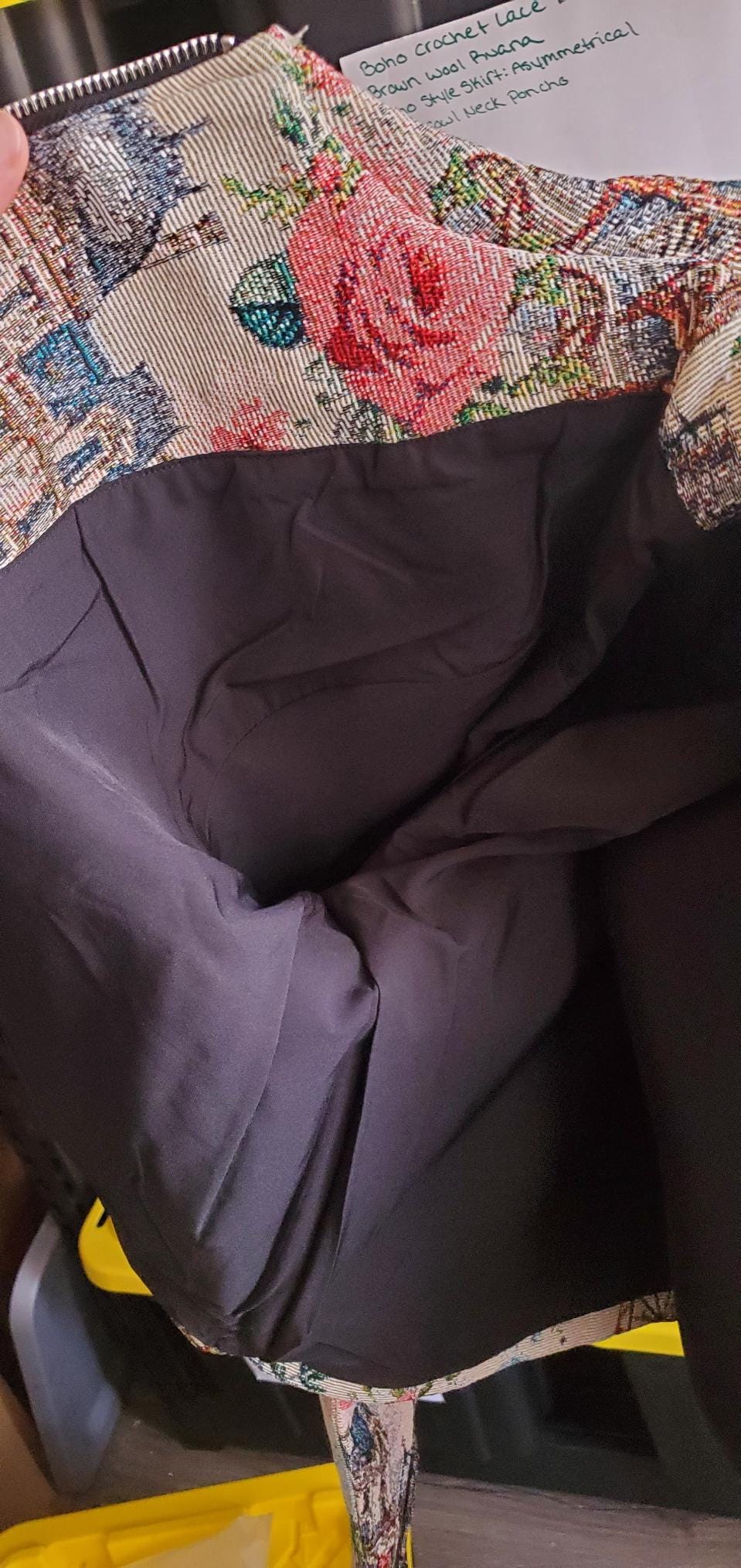 Women's Jacket Tapestry Floral Cotton Blend Cottagecore